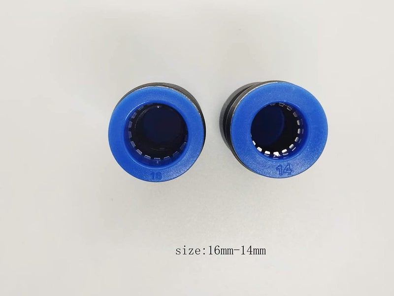 ROZESAZZ zjxed 16mm OD x 14mm OD Pneumatic quick Connector Push to Connect fittings Straight reducer Union/Coupler (Pack of 5) - Image 2