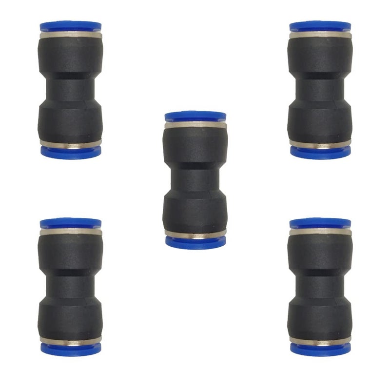 ROZESAZZ zjxed 16mm OD x 14mm OD Pneumatic quick Connector Push to Connect fittings Straight reducer Union/Coupler (Pack of 5) - Image 1