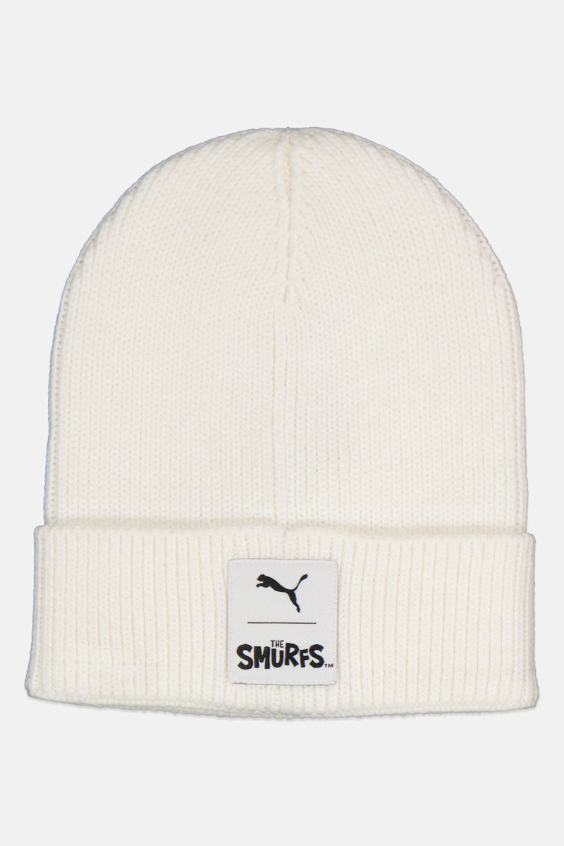 PUMA Puma x The Smurfs Women Knitted Beanie Hat, Off White - Image 2