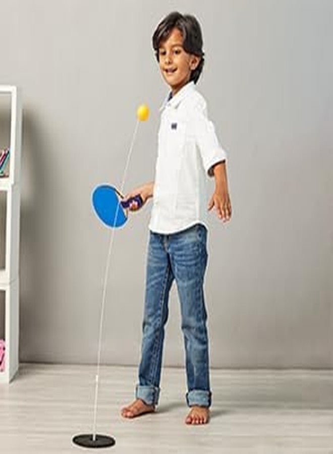 VELLOREX Table Tennis Trainer Toys for Kids & Adults | Rebound Rackets and Balls Base Training Practice Set | Outdoor Indoor Games for Boys & Girls (T.Tennis_Black Box_MTL) - Image 2