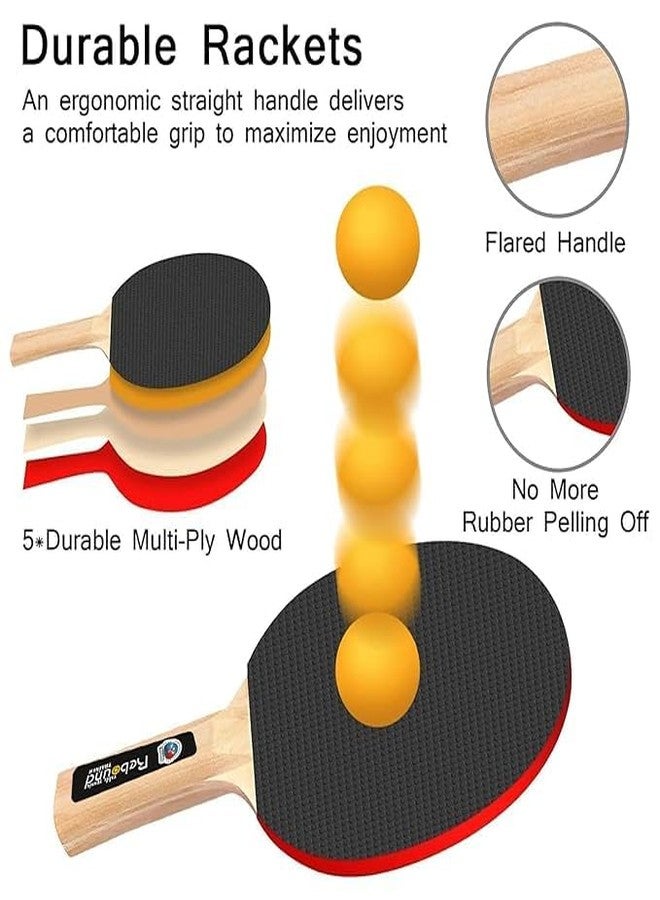 VELLOREX Table Tennis Trainer Toys for Kids & Adults | Rebound Rackets and Balls Base Training Practice Set | Outdoor Indoor Games for Boys & Girls (T.Tennis_Black Box_MTL) - Image 4