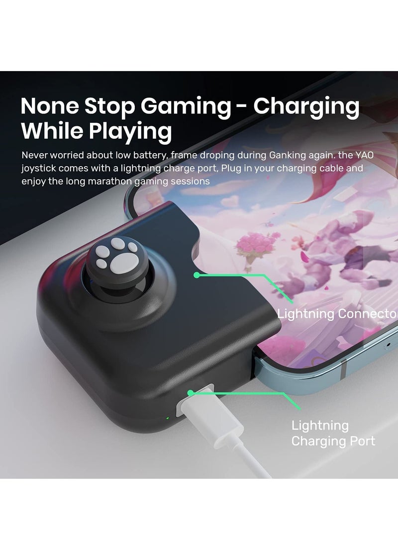 Y&D For Yao L1 PRO Mobile Game Controller Joystick for iPhone (iOS 13.4 or Later, iOS Games), Gaming Gamepad Compatible with PUBGG Mobile, Call of Duty Mobile(CODM), Genshin Impact (Black)  - Image 5