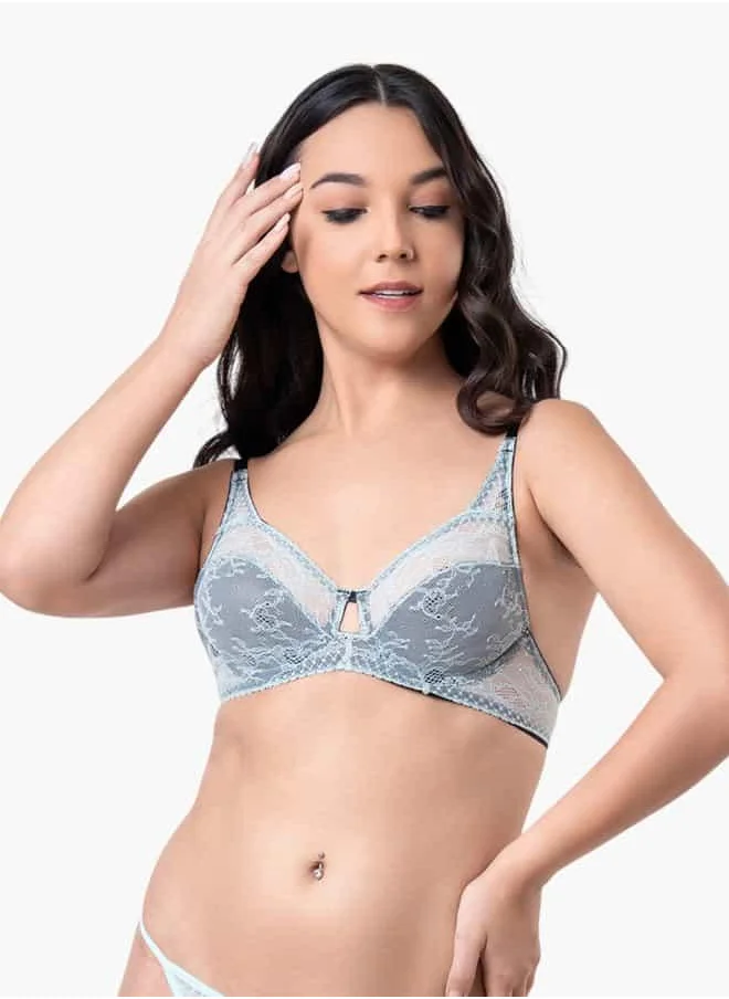 Aadaraya Wired Non Padded Lace Bra For Female