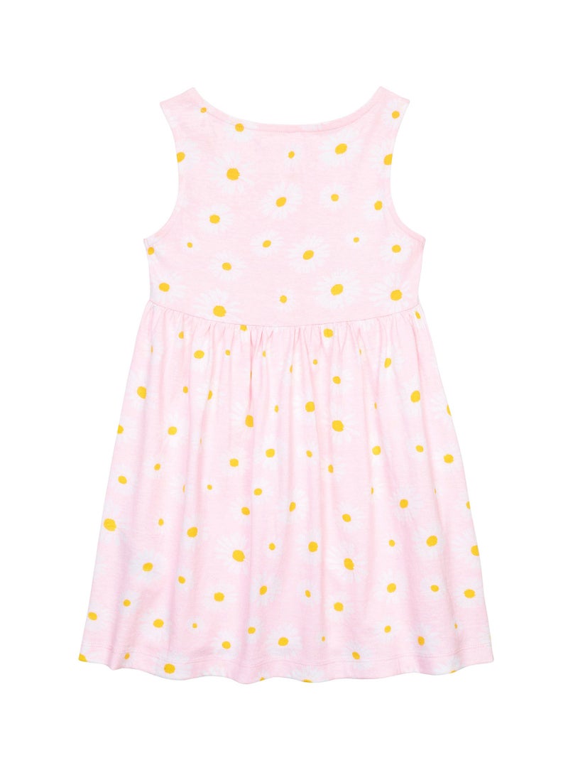 مينوتي فستان بناتي أطفال بدون أكمام بطبعة منقطة وقصة واسعة - Image 2