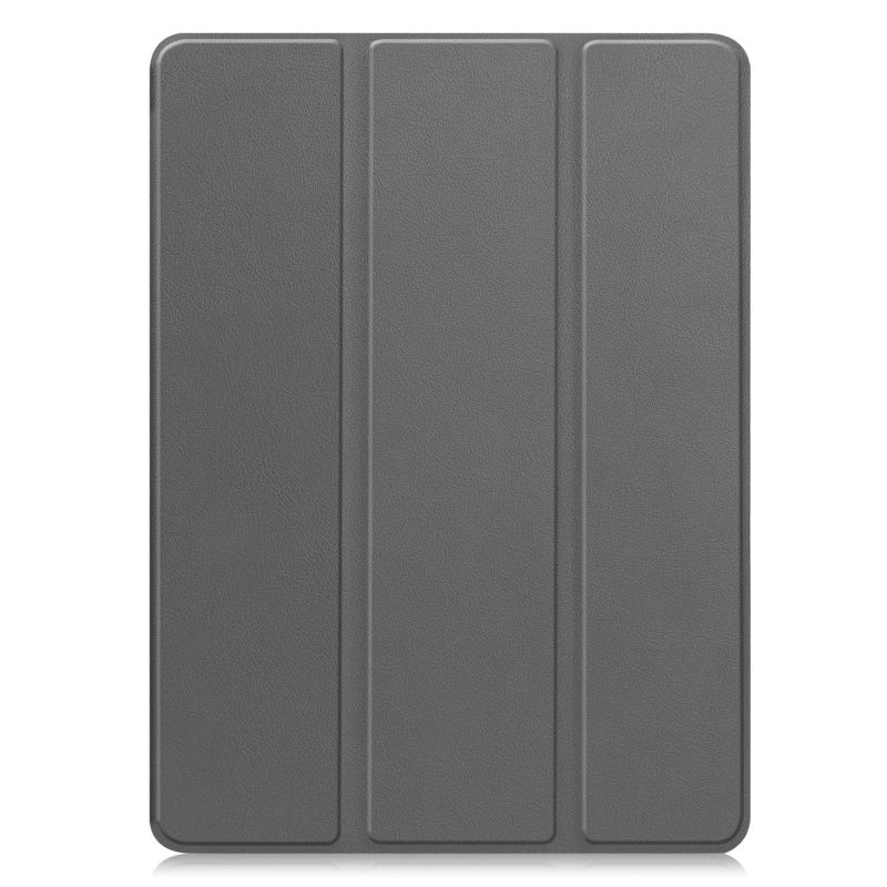 erorex For Oneplus Pad 2 Pro / Pad 3 Global Custer Texture 3-Fold Holder Leather Smart Tablet Case(Gray) - Image 2