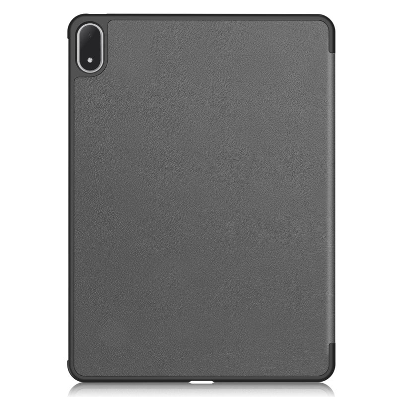 erorex For Oneplus Pad 2 Pro / Pad 3 Global Custer Texture 3-Fold Holder Leather Smart Tablet Case(Gray) - Image 3