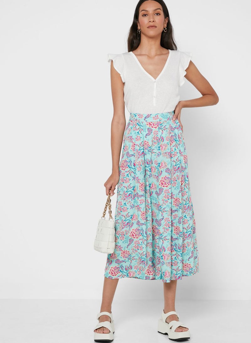 MANGO Wide Leg Printed Pants  - Image 4