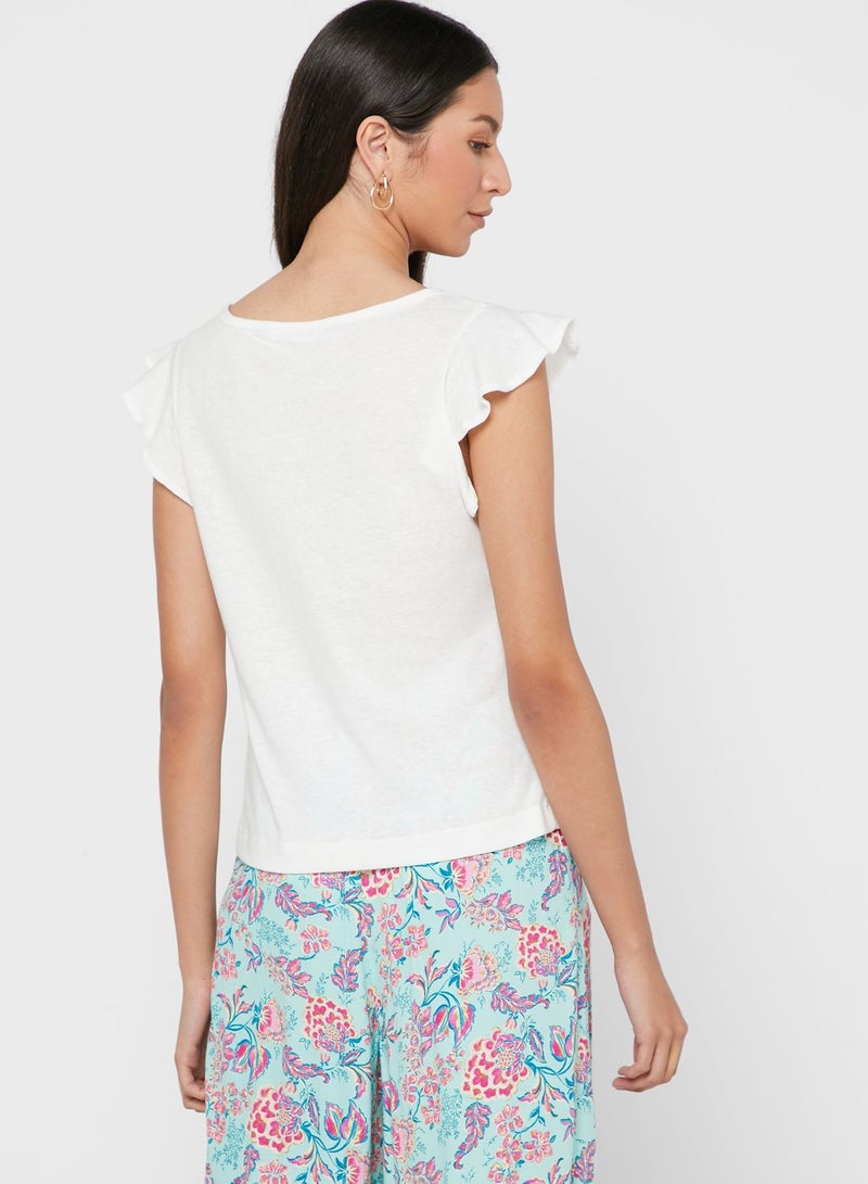 MANGO Wide Leg Printed Pants  - Image 2
