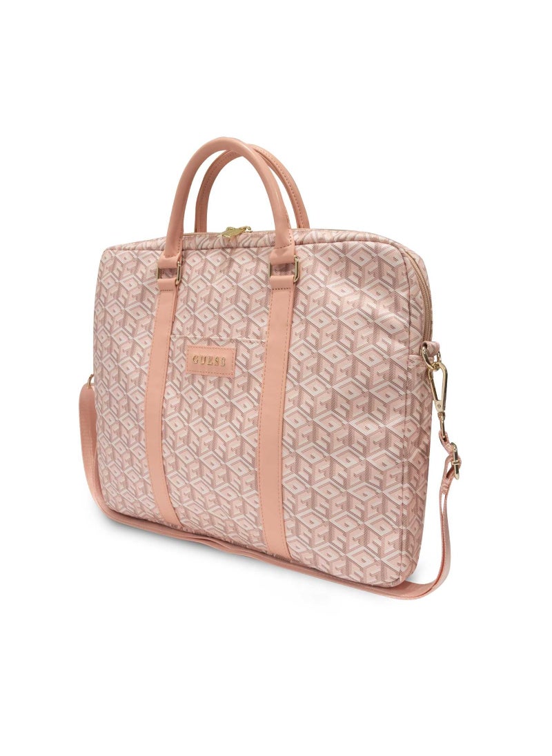GUESS - Gcube Stripe Computer Sleeve 16" - Pink - Image 1