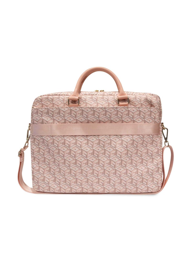 GUESS - Gcube Stripe Computer Sleeve 16" - Pink - Image 1