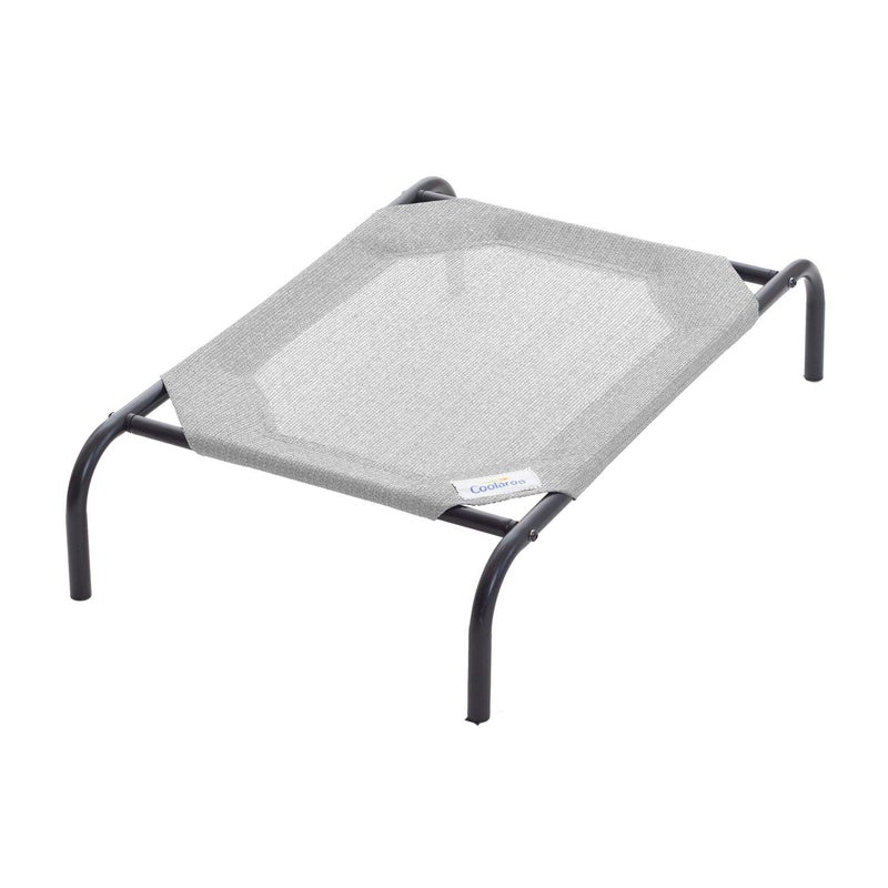 Coolaroo Original Elevated Dog Bed - Breathable Off-The-Ground Pet Bed with Cooling Fabric, Joint Relief & Moisture-Resistant Fabric, 100% Recyclable, Easy Clean, Grey, Small - Image 1