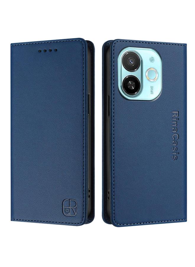 erorex Case For Tecno Spark 30C 5G / Pop 9 5G RC01 Dual-Folded Magnetic Suction RFID Leather Phone Case - Image 2