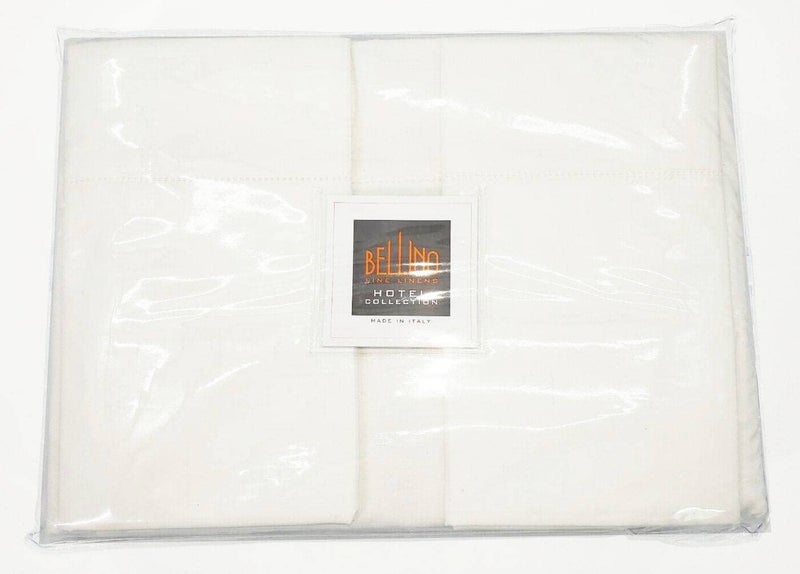 Bellino Italian Queen Sheet Set With Ajour Hemstitch  100 Cotton White