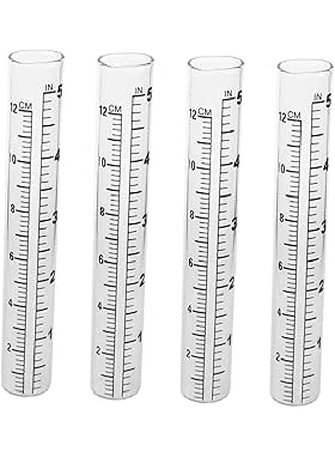 Rain Gauge Outdoor Rainfall Measuring Cup Set 4 Pieces Garden Water Collection Tool - Image 1