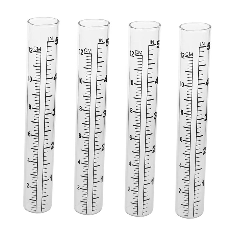 Rain Gauge Outdoor Rainfall Measuring Cup Set 4 Pieces Garden Water Collection Tool - Image 2