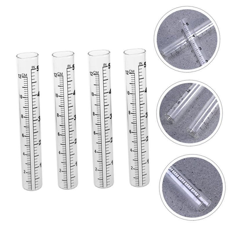Rain Gauge Outdoor Rainfall Measuring Cup Set 4 Pieces Garden Water Collection Tool - Image 5
