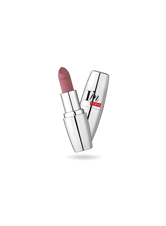 PUPA Milano I Am Matt Pure Colour Lipstick - Dresses Lips In Full, Deep Color - Matte, Velvety And Extremely Sensory Feel - Glides On Without Weighing Lips Down - 011 Intense Nude - 0.123 OZ  - Image 1