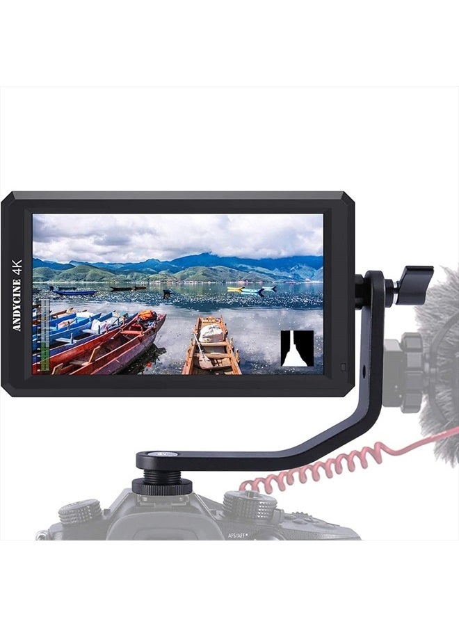 ANDYCINE شاشة ميدانية HDMI بحجم 5.7 بوصة A6 بدقة 1920x1080 مع خرج طاقة DC 8V وذراع دوار لكاميرات سوني ونيكون وكانون DSLR وGimbals - Image 1