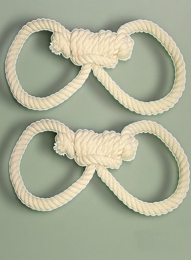 Esselkay Soft Cotton Rope Handcuffs for Kids Role Play, 30 cm Length, Pack of 2, Beige - Image 1