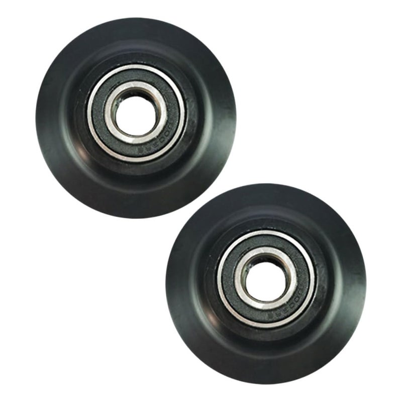 2pcs Black U Groove Barn Door Roller Wheels Sliding Door Pulley For Wardrobe Track Hardware - Image 2