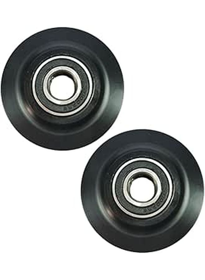 2pcs Black U Groove Barn Door Roller Wheels Sliding Door Pulley For Wardrobe Track Hardware - Image 1