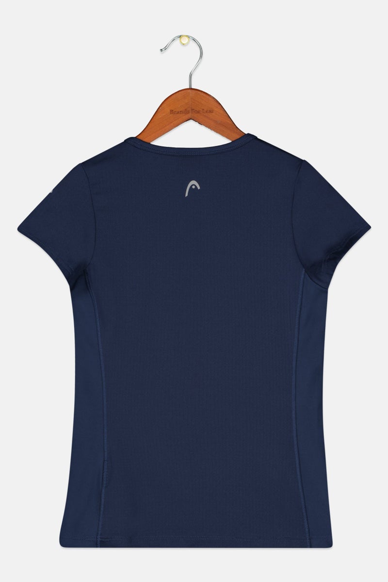 HEAD Kids Girl Sportswear Fit Short Sleeve T-Shirt, Dark Pink - Image 2