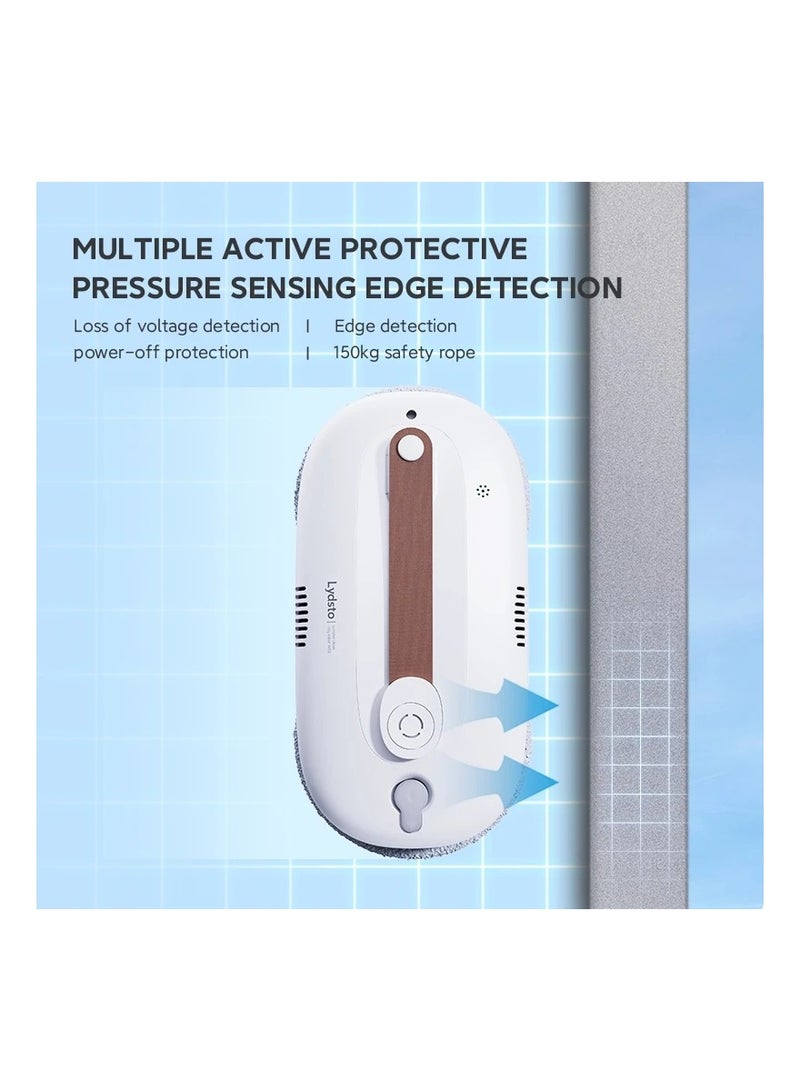 Lydsto Window Cleaning Robot W03 Smart Automatic Robot for Cleaning of Window With 2 Nozzle Design, 3 Cleaning Modes,App Control & Safety Lock - White