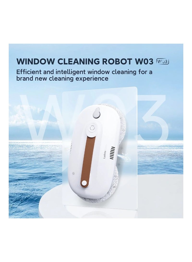 Lydsto Window Cleaning Robot W03 Smart Automatic Robot for Cleaning of Window With 2 Nozzle Design, 3 Cleaning Modes,App Control & Safety Lock - White