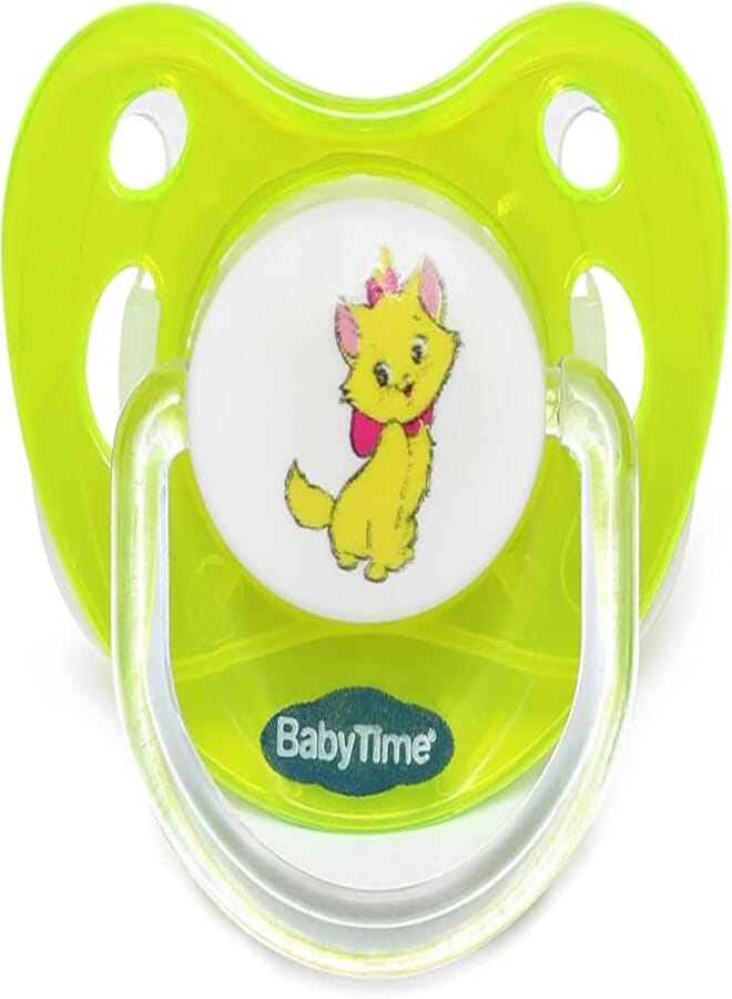 Baby Time Baby Accessories BT132 Silicone Orth Opaque Soother With a cover No 2 Yellow 1.0 Piece