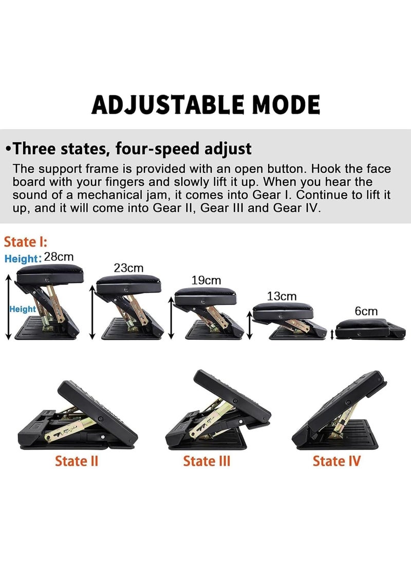 Bukela Office Footrest, Adjustable 4-Level Height Leg Rest, Ergonomic Desk Footrest with Soft Pad, Foot Rest for Car, Home and Office (Black) - Image 5