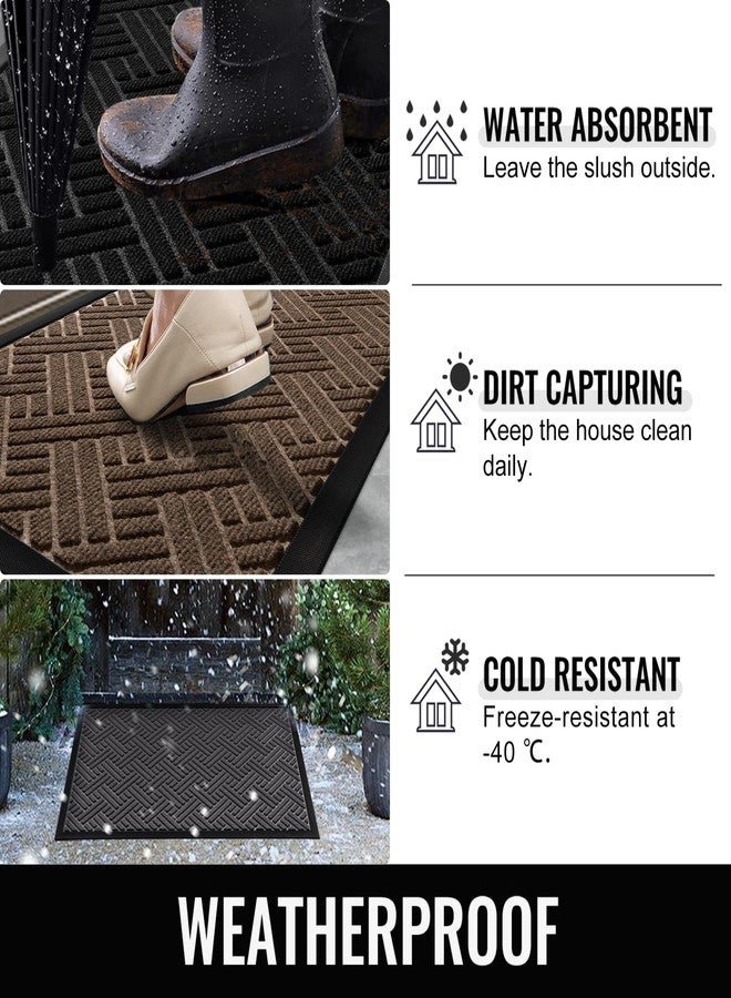 BEHERO Front Door Mat Indoor Outdoor Entrance, 29.5x17 Inch, Welcome Mat for Entryway, Stain and Fade Resistant, Heavy Duty Absorbent Door Mat, Non Slip Door Mats Outdoor, Entry Doormat, Black - Image 4