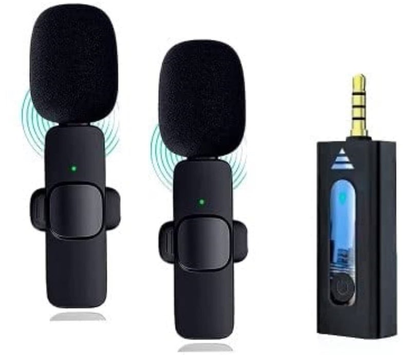 Careflection K35 3.5Mm Aux Dual Receivers (2 - Mics, 1 Input) Wireless Collar Microphone Lapel Lavalier Mic Plug & Play Mike Compatible Withfor Vlogging Interview Live Streaming, DSLR, Camera - Image 3