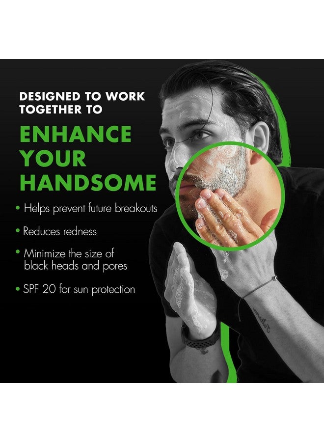 Tiege Hanley Men's Acne Treatment System (Level 2), The TiegeClear Acne Advanced Routine for Smooth Skin - Includes Sal Acid Wash, Glycolic Acid Pads, and Acne Serum - All Skin Types - Image 3