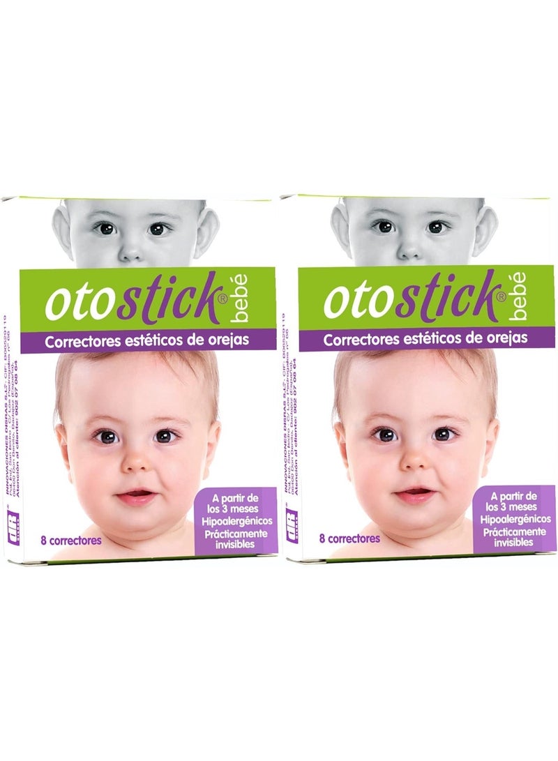 Otostick - 2 Pack 8 Ear Correctors for Babies with Cap - Orthopedic Ear Correction from 3 MonthsOtostick Pro - 2 Pack 8 Ear Correctors for Babies with Cap - Orthopedic Ear Correction from 3 Months - Image 2