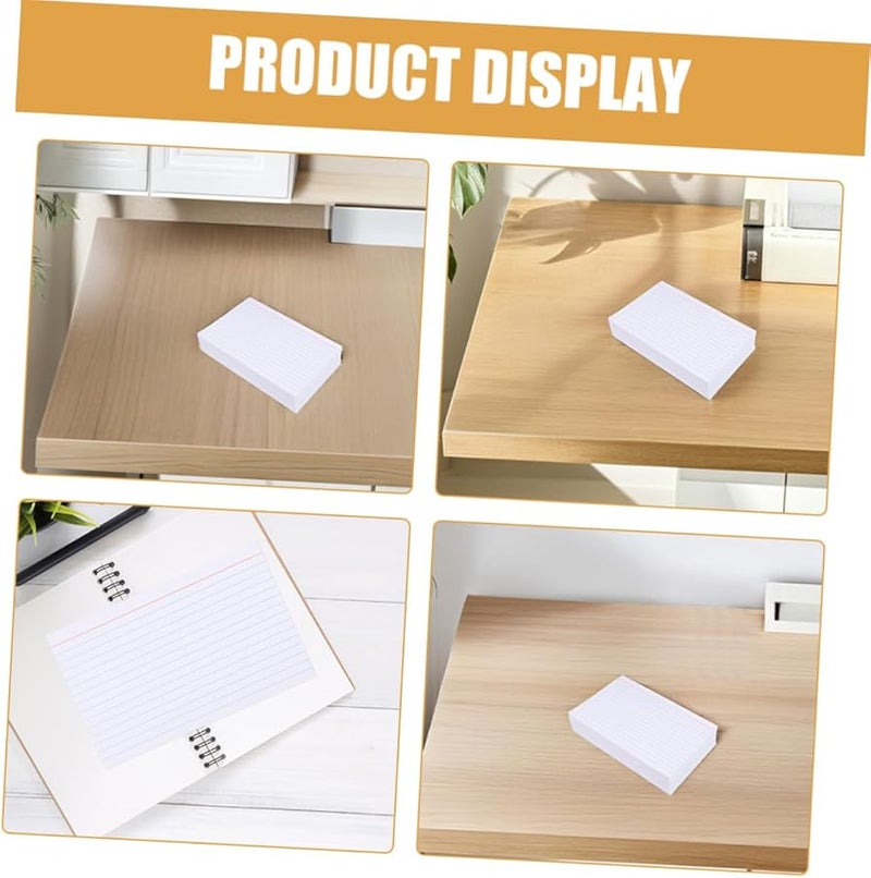 بطاقات الفهرس المبطنة باللون الأبيض 200 قطعة لتدوين الملاحظات والمشاريع الحرفية والاستخدام المكتبي - Image 4