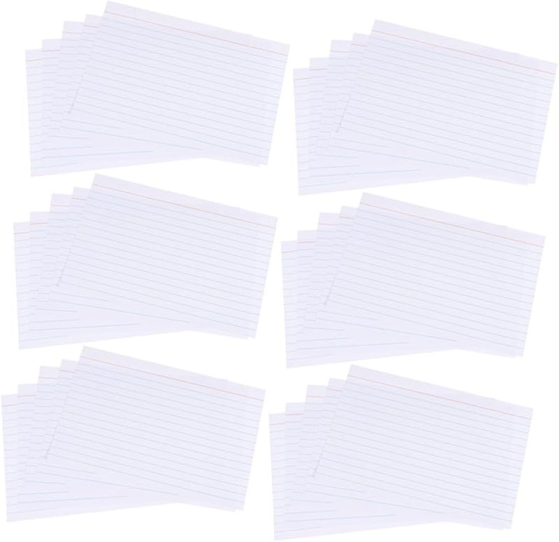 بطاقات الفهرس المبطنة باللون الأبيض 200 قطعة لتدوين الملاحظات والمشاريع الحرفية والاستخدام المكتبي - Image 1