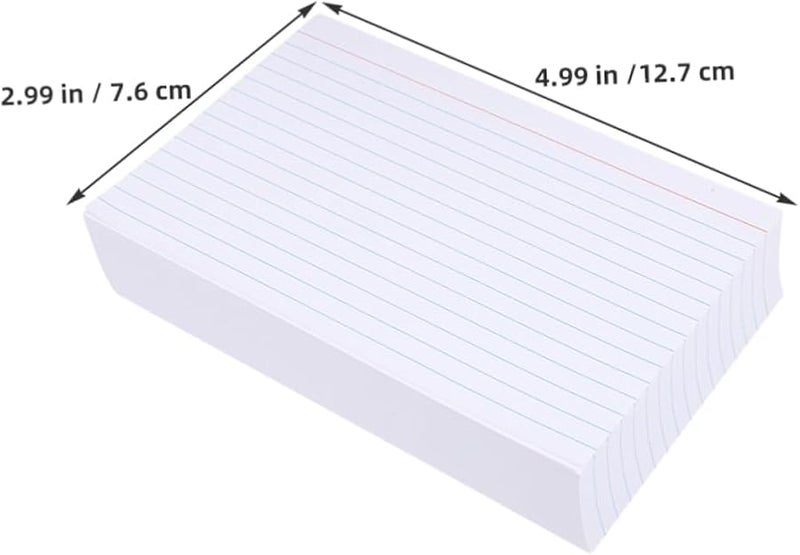 بطاقات الفهرس المبطنة باللون الأبيض 200 قطعة لتدوين الملاحظات والمشاريع الحرفية والاستخدام المكتبي - Image 3