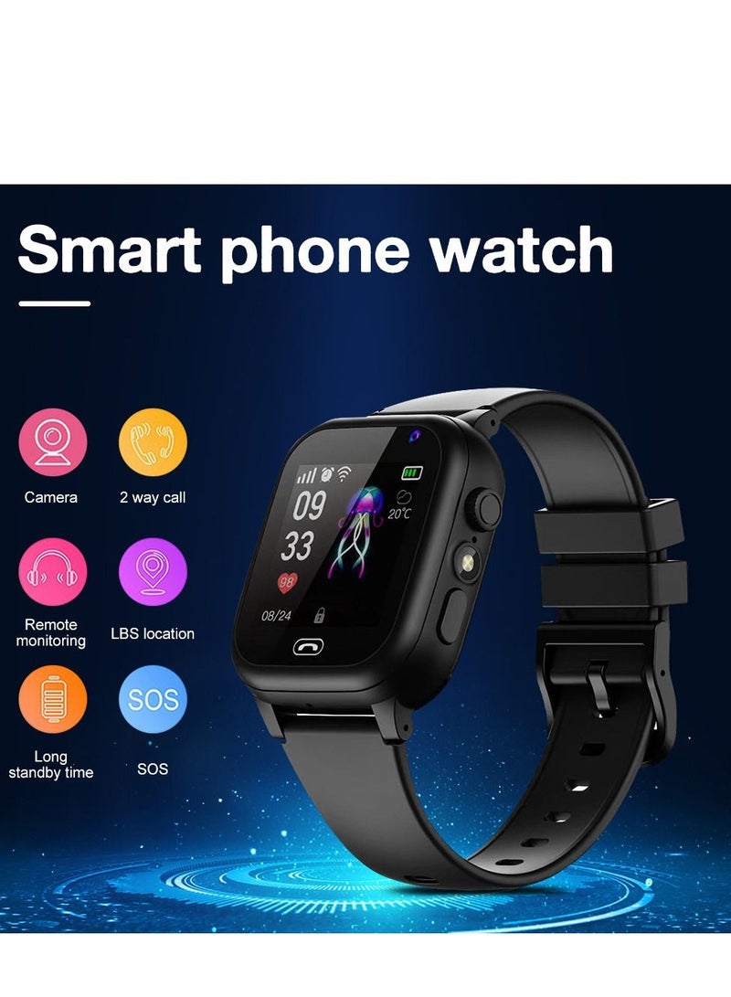 Arabest Children's Smart Watch,Locator,Large Screen Sports Watch,Silicone Material,Suitable for Gifts for Children(Pink)  - Image 2