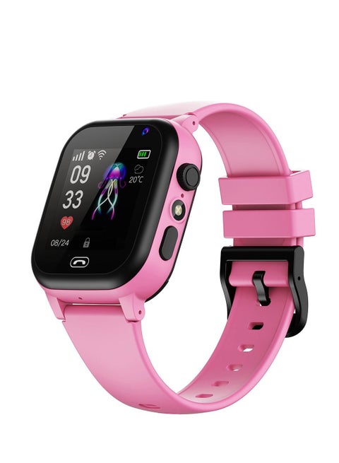 Children's Smart Watch,Locator,Large Screen Sports Watch,Silicone Material,Suitable for Gifts for Children(Pink)