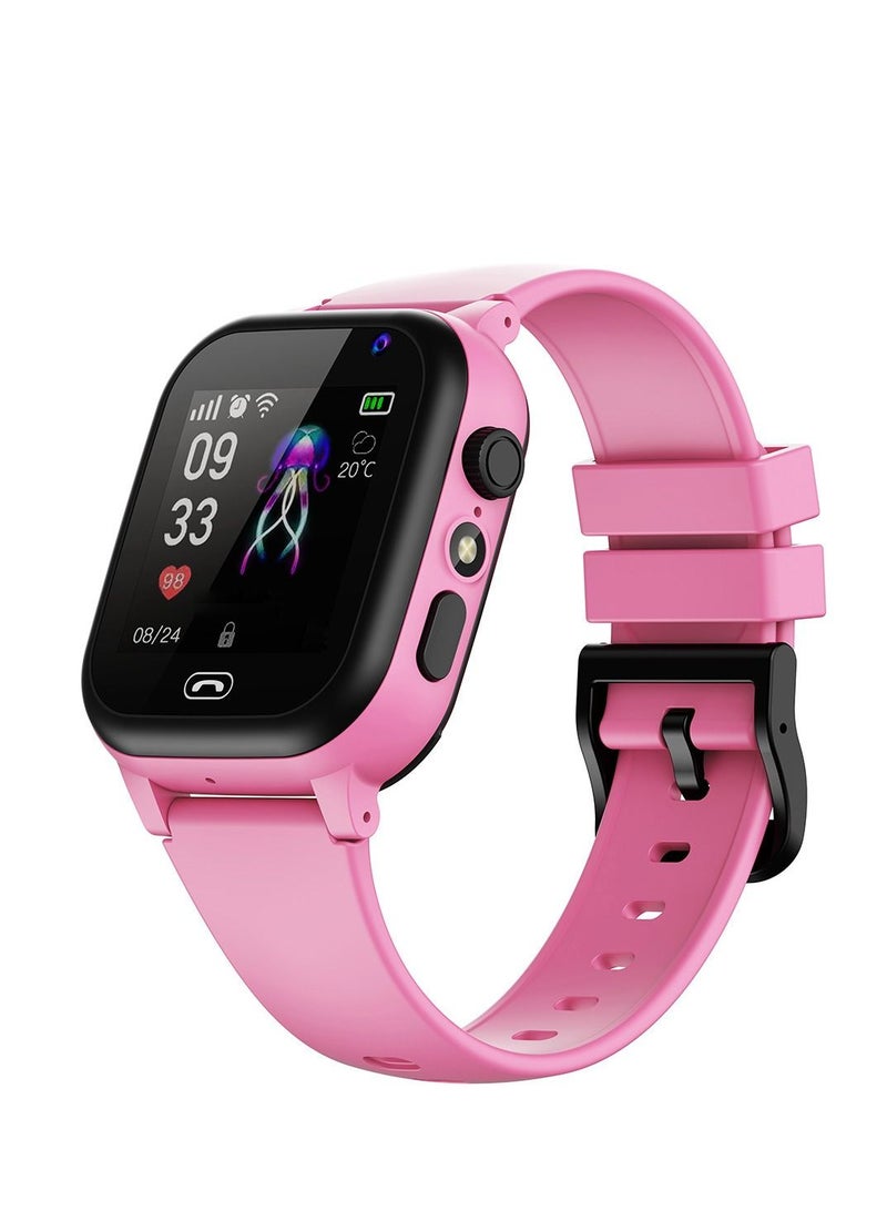 Arabest Children's Smart Watch,Locator,Large Screen Sports Watch,Silicone Material,Suitable for Gifts for Children(Pink)  - Image 1