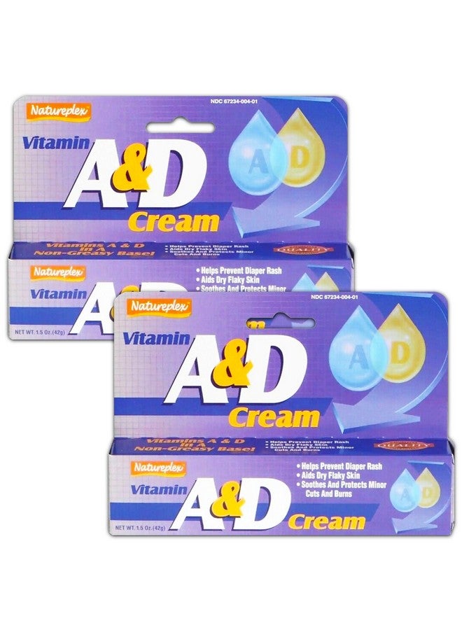 Natureplex Lex Vitamin A & D Cream 1.5 Oz Diaper Rash Cuts Burns Chapped Skin - Image 2