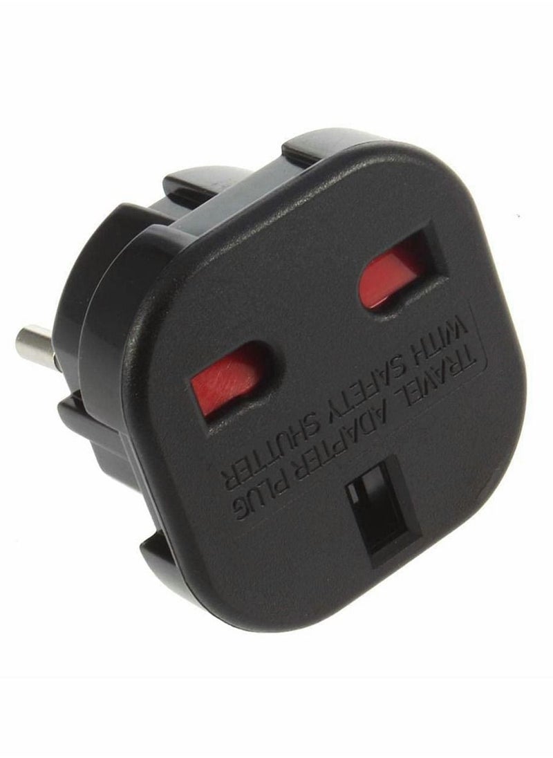 Y&D Travel Plug Adapter UK to EU Universal Charger Black  - Image 5