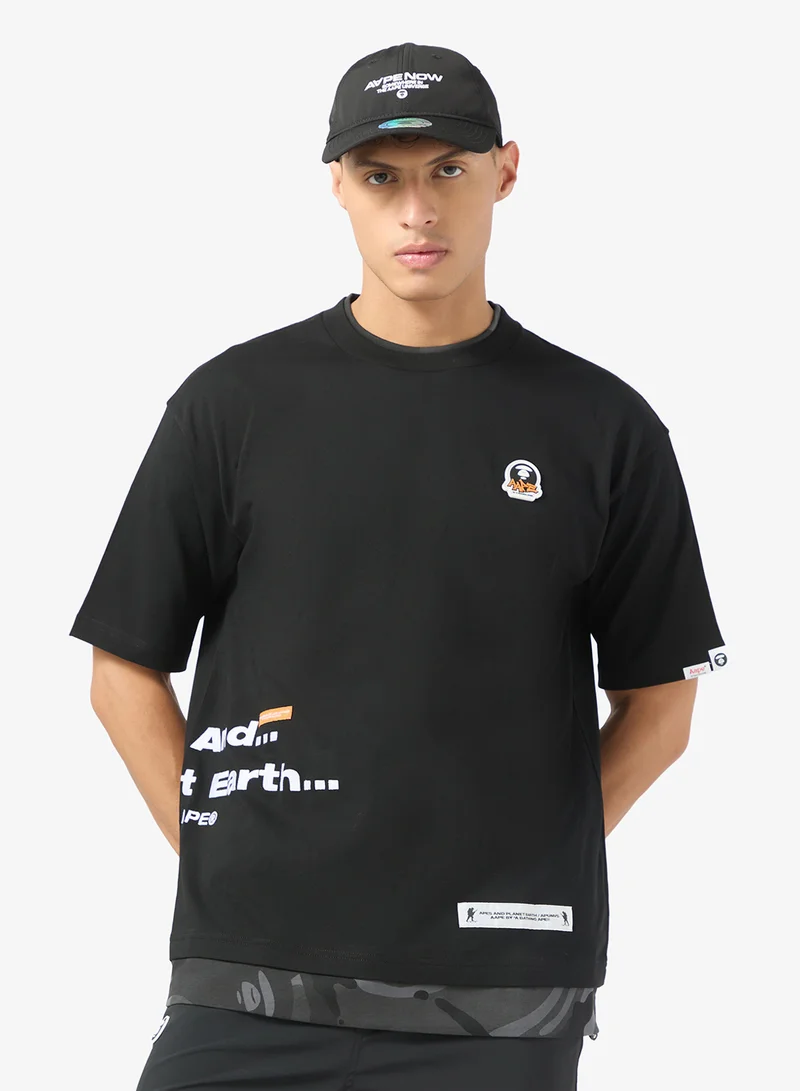 AAPE Moonface logo camo short sleeve tee