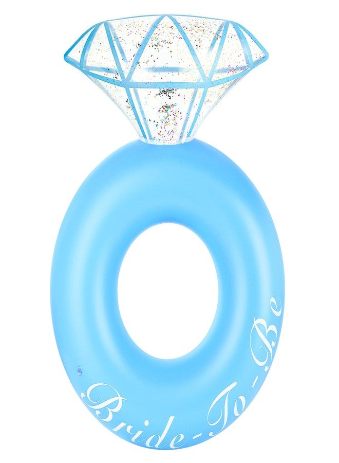 HeySplash Pool Floats, Inflatable Diamond Ring Pool Float, Large Engagement Ring Floatie for Bachelorette Party, Swim Tube River Lake Wedding Bride Stagette Decor Fun Toy Raft for Adults, Blue - Image 1