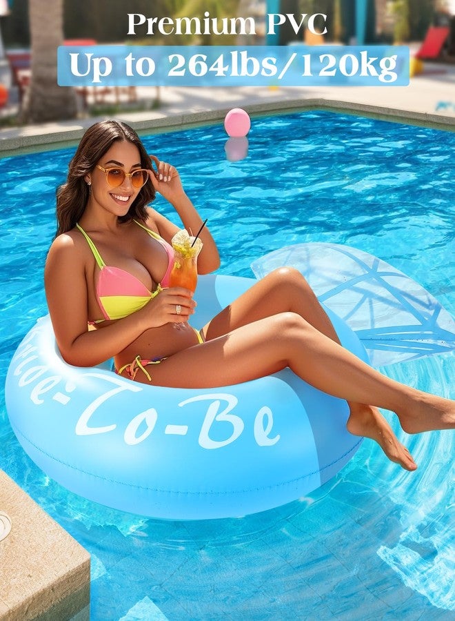 HeySplash Pool Floats, Inflatable Diamond Ring Pool Float, Large Engagement Ring Floatie for Bachelorette Party, Swim Tube River Lake Wedding Bride Stagette Decor Fun Toy Raft for Adults, Blue - Image 2
