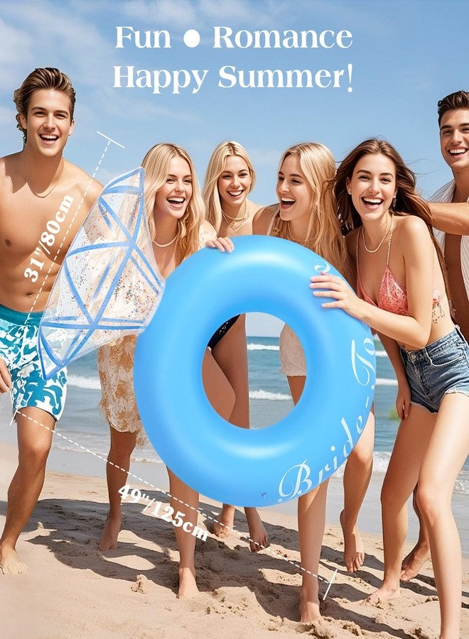 HeySplash Pool Floats, Inflatable Diamond Ring Pool Float, Large Engagement Ring Floatie for Bachelorette Party, Swim Tube River Lake Wedding Bride Stagette Decor Fun Toy Raft for Adults, Blue - Image 5