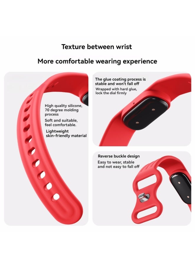 Band compatible with Google Fitbit Air ，Monochrome silicone butterfly buckle strap, Made of silicone material, Weighing 20g，Integrated style，Easy installation，Stain resistant and durable - Image 3