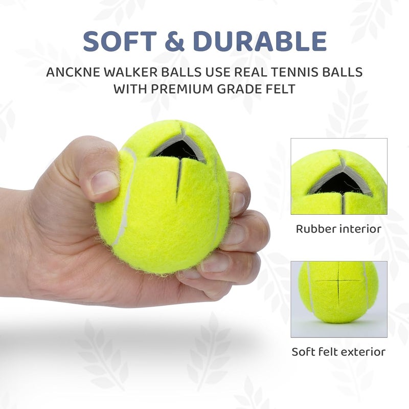 ANCKNE Walker Tennis Balls Precut Tennis Balls for Walkers 4PCS Walkers Legs Universal Precut Glide Balls, Heavy Duty Long Lasting Felt Pad Glide Coverings - Image 2