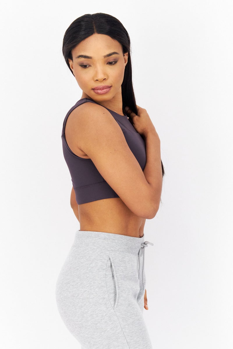 New Balance Women Sportswear Fit Lightly Padded Training Sports Bra, Light Purple  - Image 3