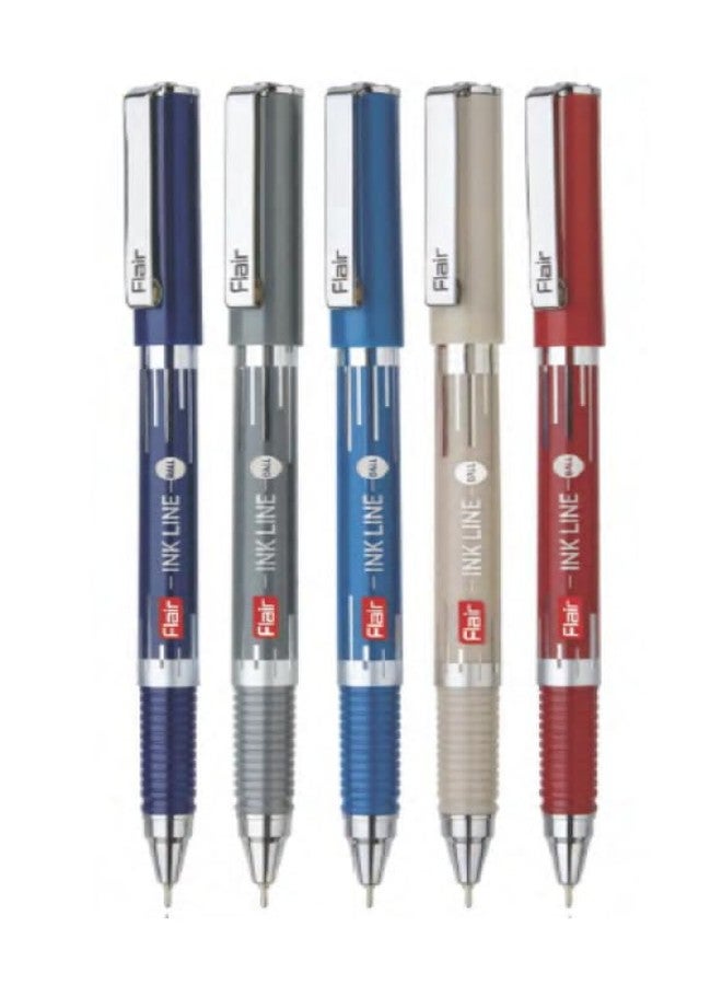 FLAIR Ink Line Ball Pen Jar Pack | Stainless Steel Tip | Our Longest Writing Pens | Ensures Smoothness & Durability | Blue Ink, Set Of 25 Pens - Image 2